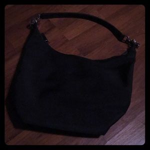 Black small handbag.